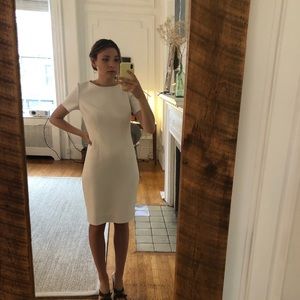 Tahari White Sheath Work Dress